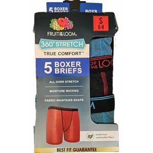 Fruit of the Loom Men's 5-Pack Boxer Briefs Size Small 6-8